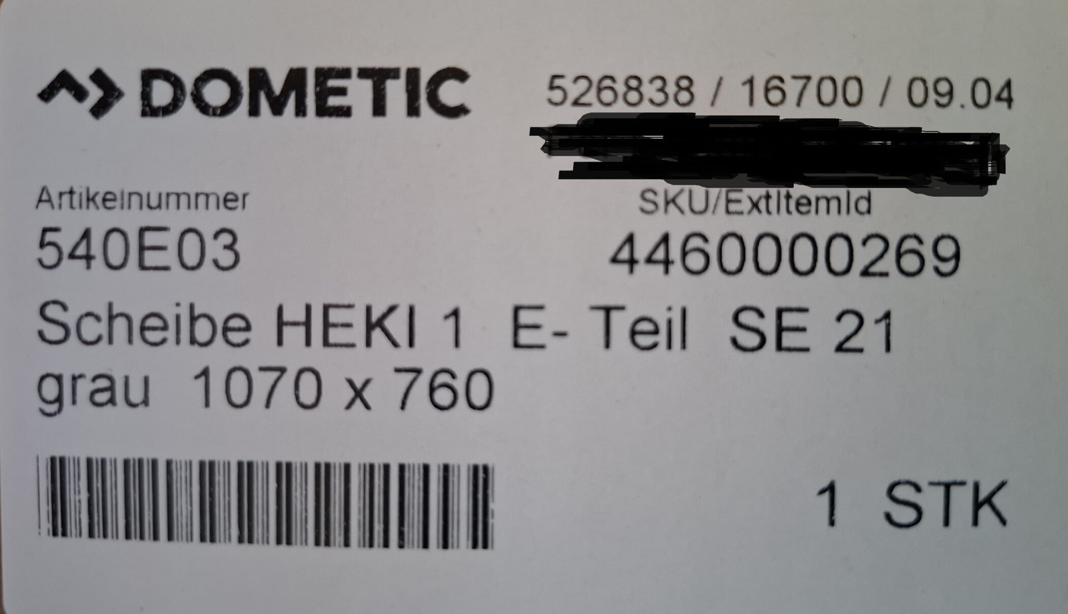 Dometic Heki 1 Ersatzglas, ohne oder mit Griffen – Bild 4