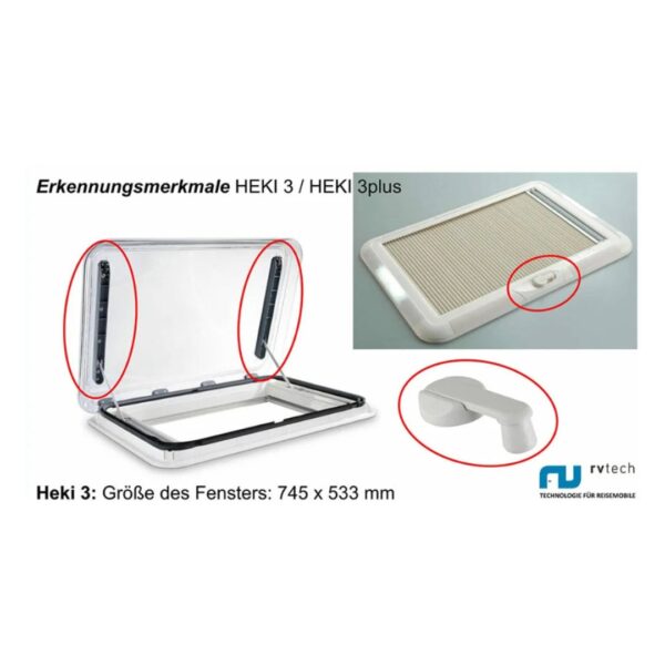 Elektrisches Antriebset für Dometic HEKI 3 Dachfenster - Komfort neu definiert